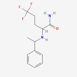 Pentanamide, 5,5,5-trifluoro-2-[[(1R)-1-phenylethyl]amino]-, (2R)-