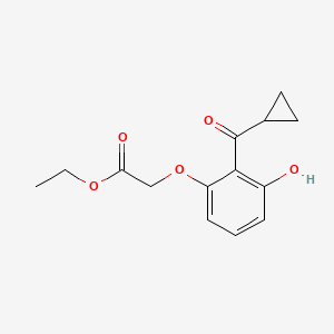 (2-Cyclopropanecarbonyl-3-hydroxy-phenoxy)-acetic acid ethyl ester