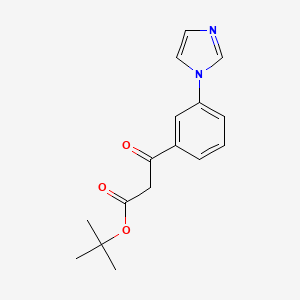 molecular formula C16H18N2O3 B8511652 tert-Butyl 3-(3-(1H-imidazol-1-yl)phenyl)-3-oxopropanoate 