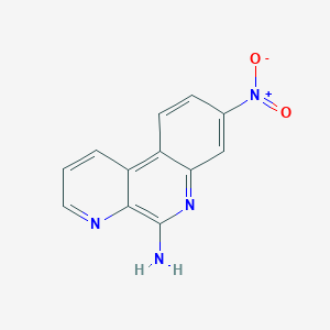 molecular formula C12H8N4O2 B8511671 8-Nitrobenzo[f][1,7]naphthyridin-5-amine 