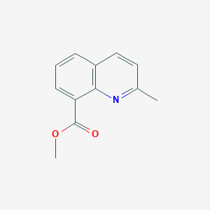 molecular formula C12H11NO2 B8511826 Methyl 2-methylquinoline-8-carboxylate 