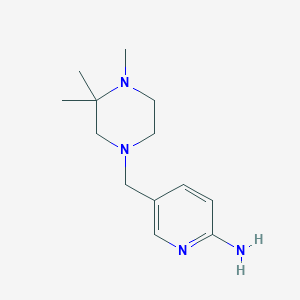 molecular formula C13H22N4 B8511879 5-(3,3,4-Trimethyl-piperazin-1-ylmethyl)-pyridin-2-ylamine 