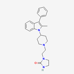 2-Imidazolidinone,1-[2-[4-(2-methyl-3-phenyl-1h-indol-1-yl)-1-piperidinyl]ethyl]-