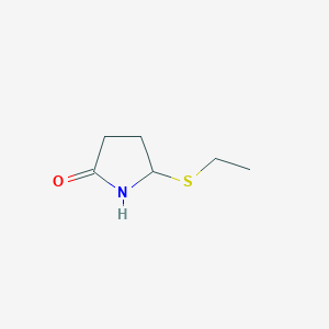 molecular formula C6H11NOS B8511975 5-Ethylthio pyrrolidin-2-one 
