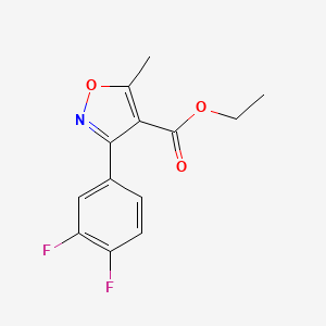molecular formula C13H11F2NO3 B8512025 Ethyl 3-(3,4-difluorophenyl)-5-methylisoxazole-4-carboxylate 