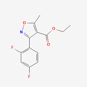 molecular formula C13H11F2NO3 B8512207 Ethyl 3-(2,4-difluorophenyl)-5-methylisoxazole-4-carboxylate 
