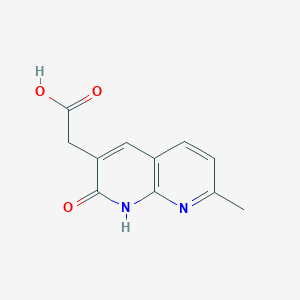 (7-methyl-1,8-naphthyridin-2(1H)-on-3-yl)acetic acid