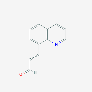 molecular formula C12H9NO B8512332 3-(8-Quinolinyl)-2-propenal 