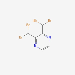 molecular formula C6H4Br4N2 B8512370 2,3-Bis-dibromomethyl-pyrazine 