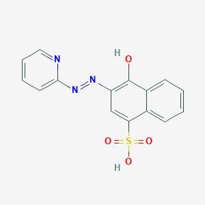 molecular formula C15H11N3O4S B085124 4-Hydroxy-3-(2-pyridylazo)naphthalenesulphonic acid CAS No. 10558-11-9