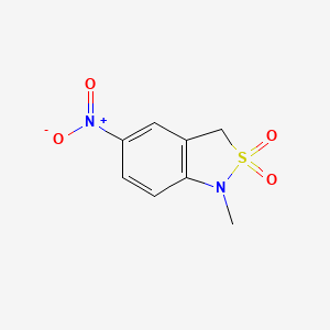 molecular formula C8H8N2O4S B8512460 1-Methyl-5-nitro-1,3-dihydrobenzo[c]isothiazole2,2-dioxide 