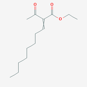 molecular formula C14H24O3 B8512468 Ethyl 2-acetyldec-2-enoate 