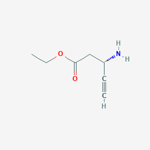 molecular formula C7H11NO2 B8512512 (S)-ethyl 3-amino-4-pentynoate 