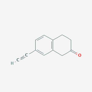 molecular formula C12H10O B8512580 7-Ethynyl-2-tetralone 