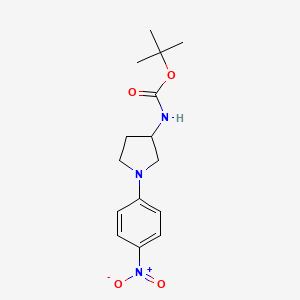 molecular formula C15H21N3O4 B8512751 Tert-butyl [(4-nitrophenyl)pyrrolidin-3-yl]carbamate 