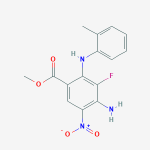 Methyl 4-amino-3-fluoro-5-nitro-2-(2-toluidino)benzoate