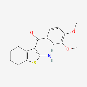 (2-Amino-4,5,6,7-tetrahydro-1-benzothiophen-3-yl)-(3,4-dimethoxyphenyl)methanone