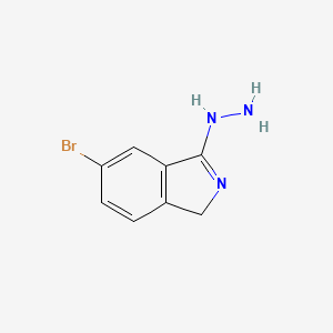 molecular formula C8H8BrN3 B8513366 (6-bromo-3H-isoindol-1-yl)hydrazine 