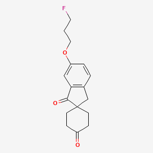 molecular formula C17H19FO3 B8513377 6'-(3-Fluoropropoxy)spiro[cyclohexane-1,2'-indene]-1',4(3'H)-dione CAS No. 1383985-33-8