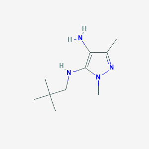 molecular formula C10H20N4 B8513391 N(3)-(2,2-Dimethyl-propyl)-2,5-dimethyl-2H-pyrazole-3,4-diamine 
