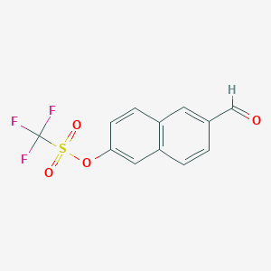 molecular formula C12H7F3O4S B8513409 6-Formylnaphthalen-2-YL trifluoromethanesulfonate 