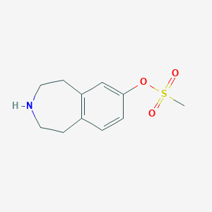 molecular formula C11H15NO3S B8513413 7-Methanesulfonyloxy-2,3,4,5-tetrahydro-1H-3-benzazepine 