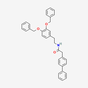 molecular formula C36H33NO3 B8513421 2-(Biphenyl-4-yl)-N-[2-[3,4-bis(benzyloxy)phenyl]ethyl]acetamide 