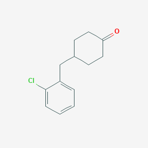molecular formula C13H15ClO B8513439 4-(2-Chlorophenylmethyl)cyclohexanone 