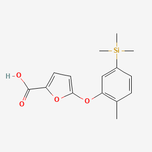 molecular formula C15H18O4Si B8513445 5-[2-Methyl-5-(trimethylsilyl)phenoxy]furan-2-carboxylic acid CAS No. 825652-14-0
