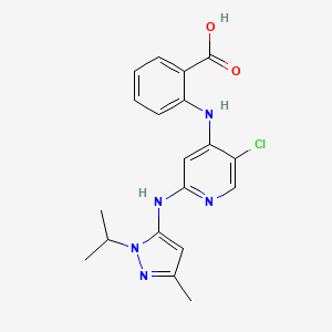 molecular formula C19H20ClN5O2 B8513461 2-(5-chloro-2-(1-isopropyl-3-methyl-1H-pyrazol-5-ylamino)pyridin-4-ylamino)benzoic acid 