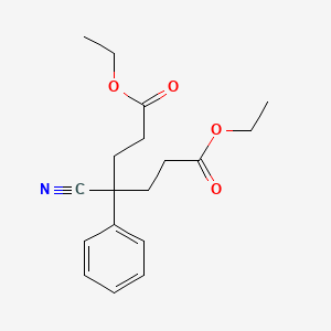 molecular formula C18H23NO4 B8513469 Diethyl 4-cyano-4-phenylheptanedioate CAS No. 61330-07-2
