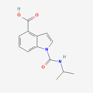 molecular formula C13H14N2O3 B8513509 1-Isopropylcarbamoyl-1H-indole-4-carboxylic acid 