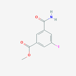 molecular formula C9H8INO3 B8513511 Methyl 3-carbamoyl-5-iodobenzoate CAS No. 453566-17-1