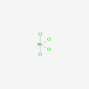 molecular formula Cl4Nb B085136 Niobium chloride (NbCl4) CAS No. 13569-70-5