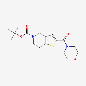molecular formula C17H24N2O4S B8513625 tert-butyl 2-(morpholine-4-carbonyl)-6,7-dihydro-4H-thieno[3,2-c]pyridine-5-carboxylate 