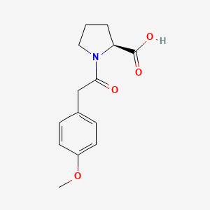 molecular formula C14H17NO4 B8513690 (S)-1-(4-methoxyphenylacetyl)proline 