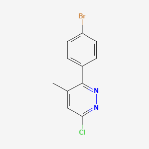 molecular formula C11H8BrClN2 B8513699 3-(p-Bromophenyl)-6-chloro-4-methylpyridazine 