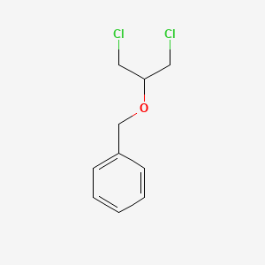 molecular formula C10H12Cl2O B8513732 Benzene, [[2-chloro-1-(chloromethyl)ethoxy]methyl]- CAS No. 13906-82-6