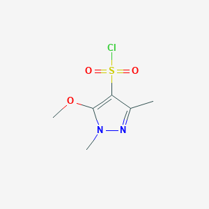 molecular formula C6H9ClN2O3S B8513740 5-Methoxy-1,3-dimethyl-1H-pyrazole-4-sulfonyl chloride CAS No. 88398-40-7