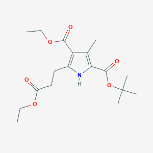 5-(2-ethoxycarbonyl-ethyl)-3-methyl-1H-pyrrole-2,4-dicarboxylic acid 2-tert-butyl ester 4-ethyl ester