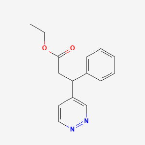 Ethyl 3-phenyl-3-(pyridazin-4-yl)propanoate