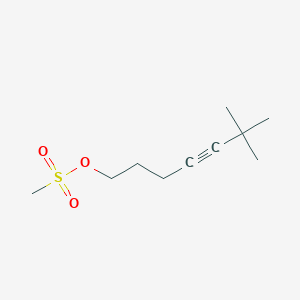 molecular formula C10H18O3S B8513920 6,6-Dimethyl-4-heptynyl methanesulfonate 