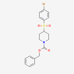 molecular formula C19H20BrNO4S B8513934 Benzyl 4-((4-bromophenyl)sulfonyl)piperidine-1-carboxylate 