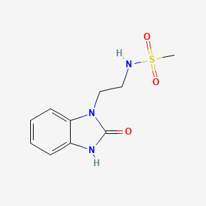 molecular formula C10H13N3O3S B8513942 N-[2-(2-oxo-2,3-dihydro-1H-benzimidazol-1-yl)ethyl]methanesulfonamide 