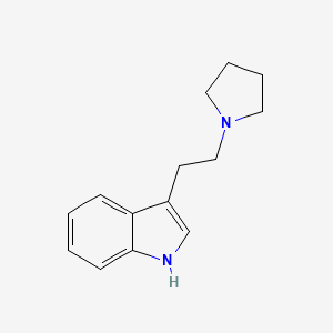 molecular formula C14H18N2 B8513944 3-(2-Pyrrolidinylethyl)indole CAS No. 14008-96-9
