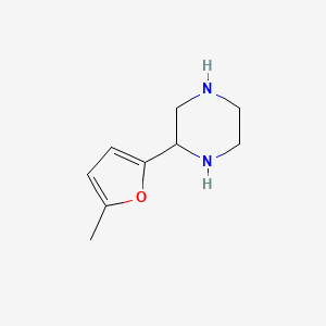 molecular formula C9H14N2O B8513997 2-(5-Methyl-2-furanyl)piperazine 