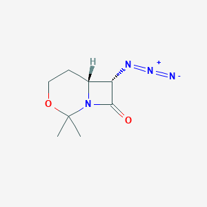 molecular formula C8H12N4O2 B8514007 (6R,7S)-7-azido-2,2-dimethyl-3-oxa-1-azabicyclo[4.2.0]octan-8-one CAS No. 76134-88-8