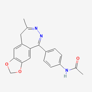 molecular formula C19H17N3O3 B8514151 N-[4-(8-methyl-9H-[1,3]dioxolo[4,5-h][2,3]benzodiazepin-5-yl)phenyl]acetamide 