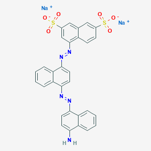 molecular formula C30H19N5Na2O6S2 B085142 4-((4-((4-Amino-1-naphthyl)azo)-1-naphthyl)azo)naphthalene-2,7-disulphonic acid, sodium salt CAS No. 13011-56-8