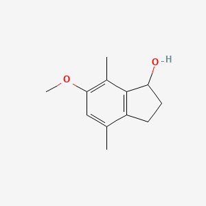 molecular formula C12H16O2 B8514229 4,7-Dimethyl-6-methoxy-1-indanol 